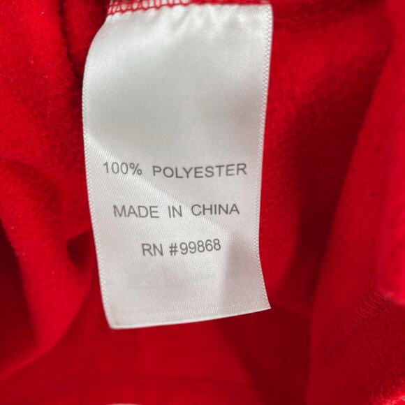 Apple Employee Embroidered Logo Fleece‎ 1/4 Zip Pullover Women's L Red - Picture 6 of 9